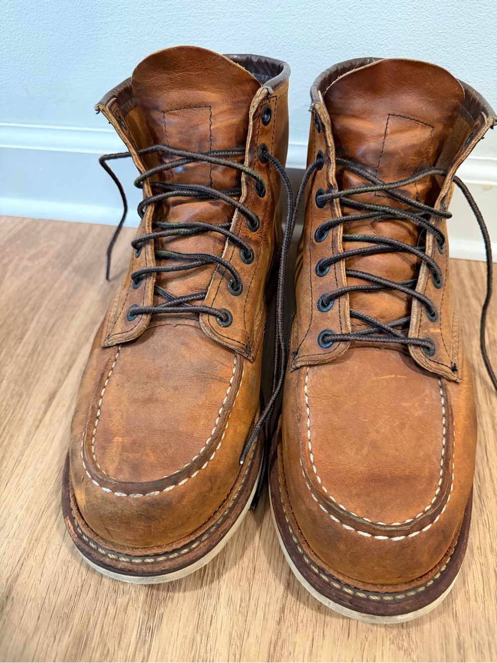 Men's Brown Leather Moc Toe